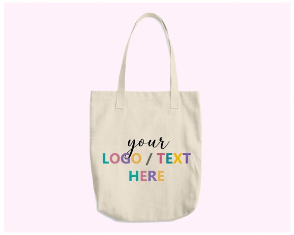 Custom Print Tote Bag, Natural Bull Denim Tote Bag - Image 2