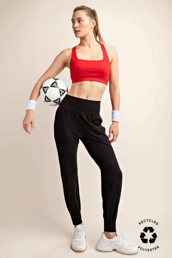 Womens Joggers - Wide Waisted Yoga Pants